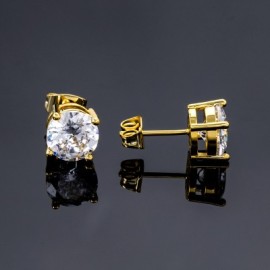 Round Cut Stud Earring