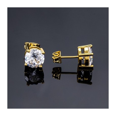Round Cut Stud Earring