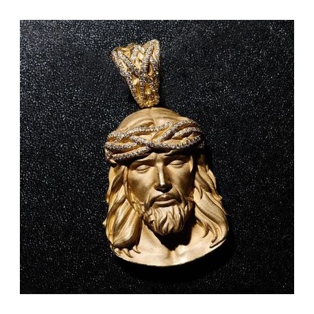 Matte Jesus Crown of Thorns Pendant