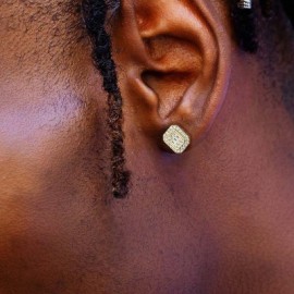 Baguette & Round Cut Octagonal Stud Earrings