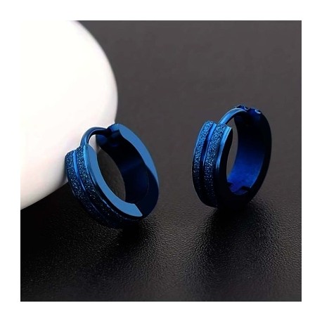 Frosted Hoop Earrings for Men