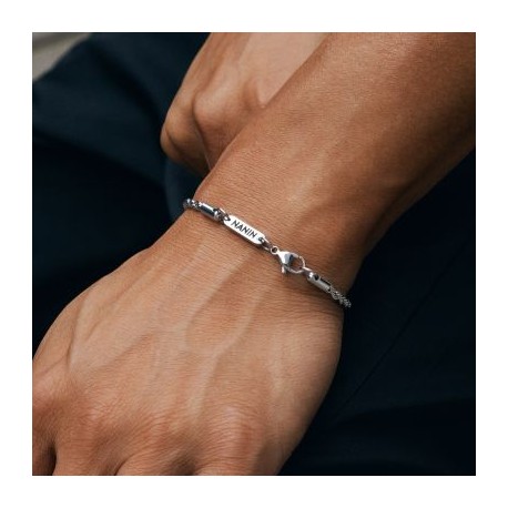 3mm Custom Name Stainless Steel Rope Bracelet