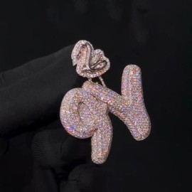 Iced Out Snake Buckle Custom Name Pendant