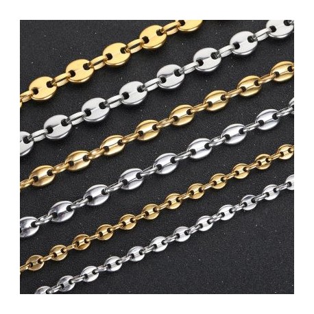5mm/6mm/8mm/11mm Stainless Steel Coffee Bean Chain