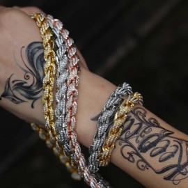 9mm Iced Out Rope Chain