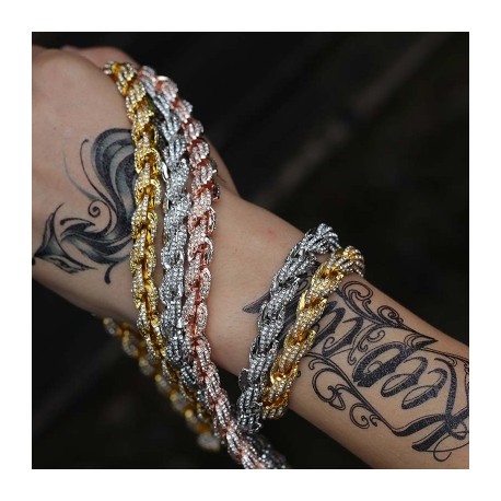 9mm Iced Out Rope Chain