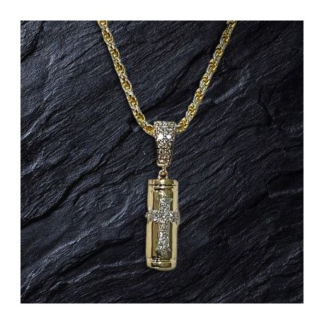 Cylindrical Cross Urn Pendant