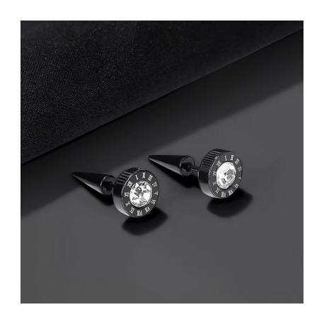 Roman Numeral Cone Stud Earrings