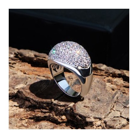 Iced Out Three-dimensional Ring