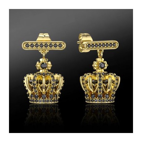 Ice Out Crown Earrings