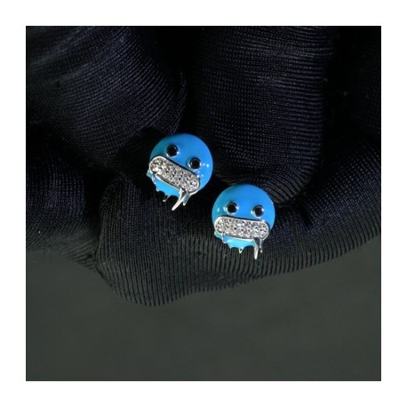 Iced Emoji Enamel Stud Earrings